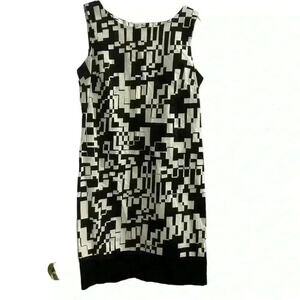 Apt.‎ 9 Women's Size 10 Black Geometric Print Sleeveless Sheath Dress